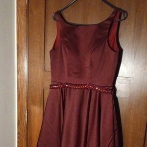 Jewel bodice large women's prom dress